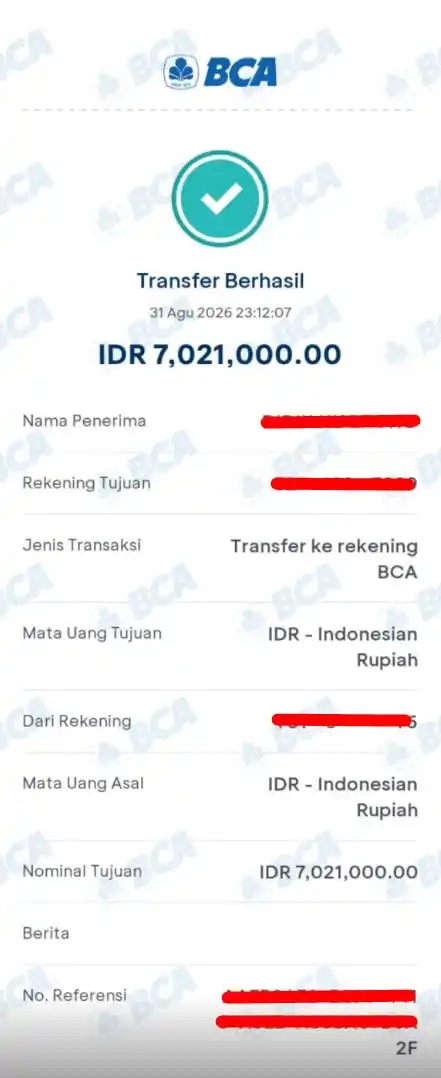 Bukti Transfer