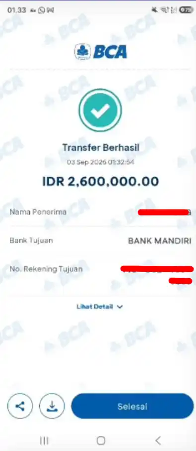 Bukti Transfer